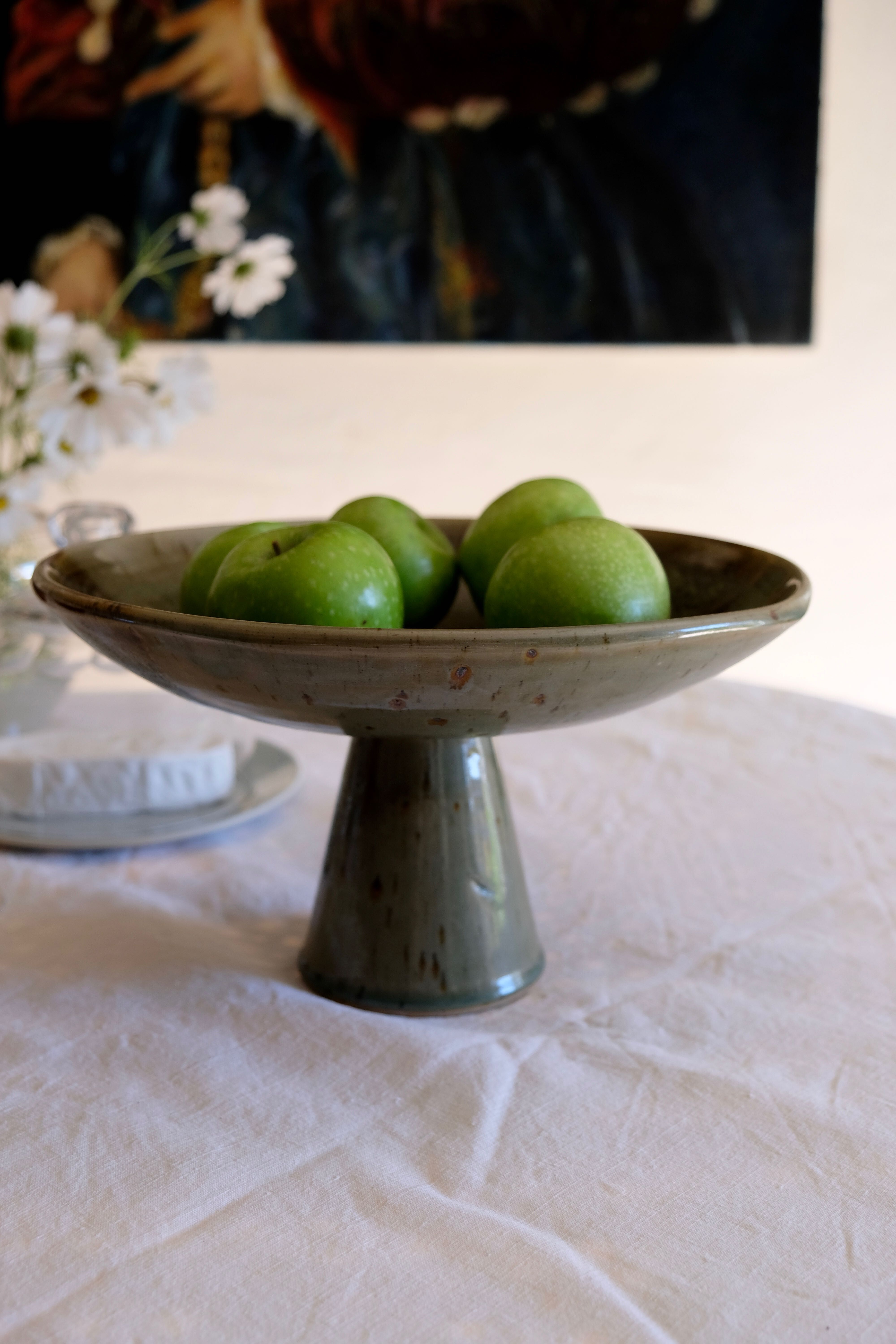 Compotier display ceramic cakes Japan 1950 unique piece