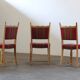 Lot of 6 Vintage Danish Brutalist Oak Dining Chairs, Henning Kjærnulf Style, 1960s