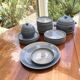 Service lavender blue sandstone plates