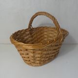 Panier à champignons en rotin vintage