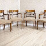 Vintage Oak Armchairs, 1940s, Set of 4