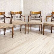 Vintage Oak Armchairs, 1940s, Set of 4
