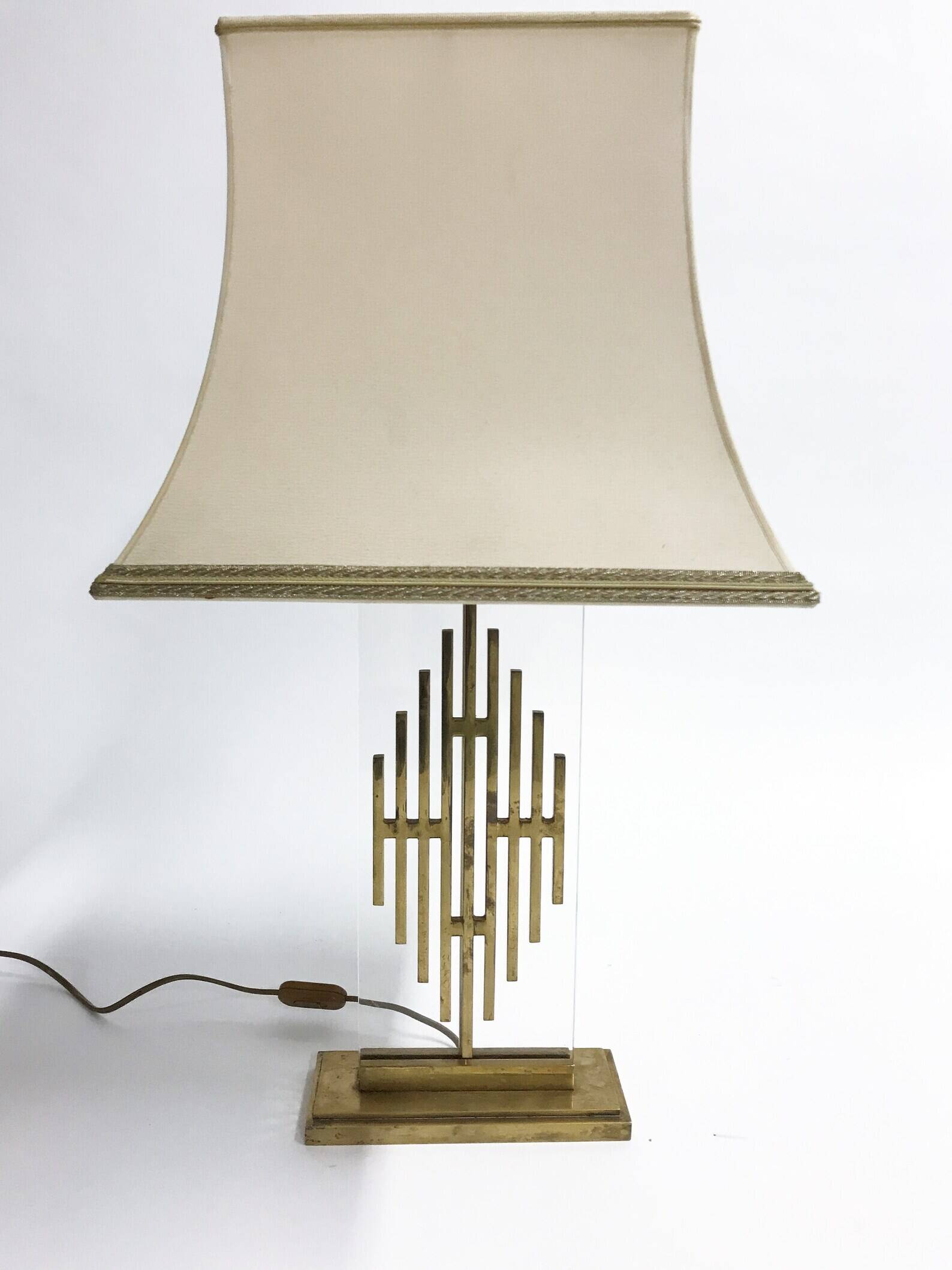 Vintage bronze table lamp, 1960s