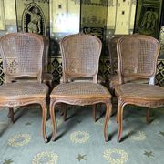 Suite of 6 Louis XV style chairs in canning