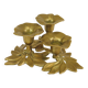 "Flowers" candle holder with three brass bobeches