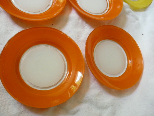 7 assiettes creuses verre Duralex