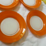 7 assiettes creuses verre Duralex