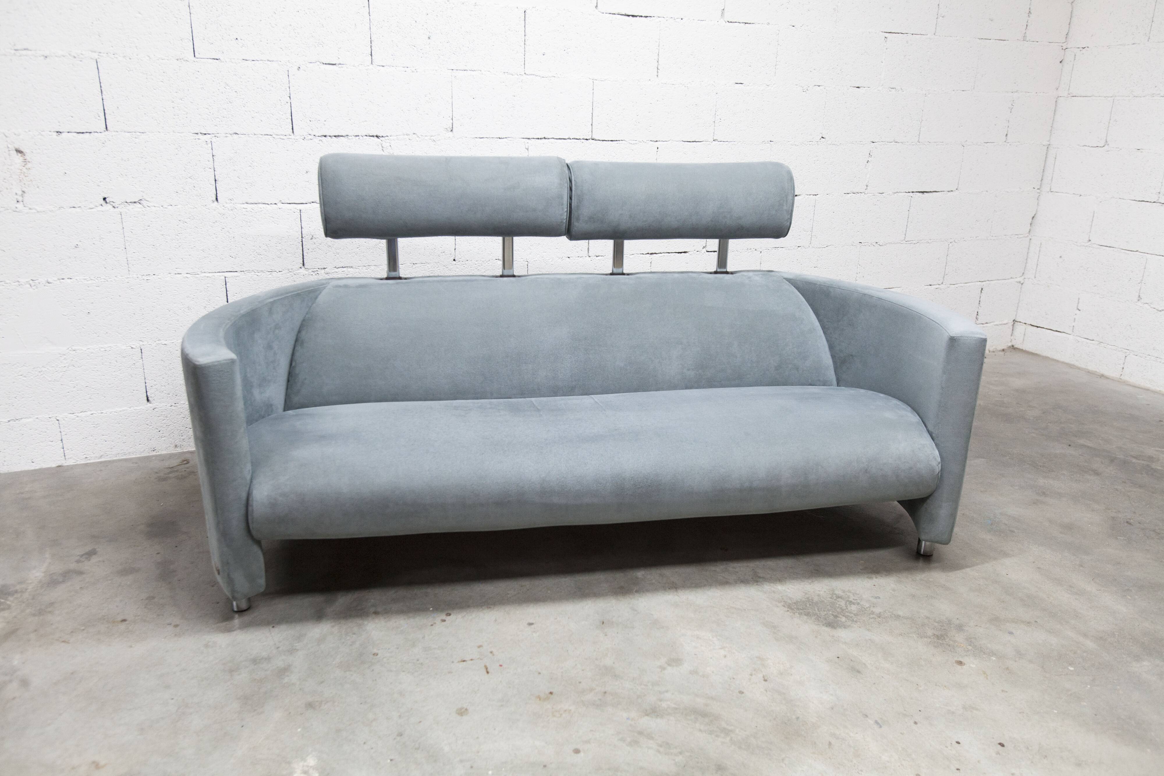Negresco Sofa Design Bernard Massot for Neology France Moiré Velvet