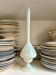 Vase, single-flower vase in white opaline