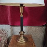 Living room lamp in gilded and black bronze