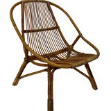 Vintage Rattan Chair Dirk Van Sliedregt Rohe Noordwolde 1960