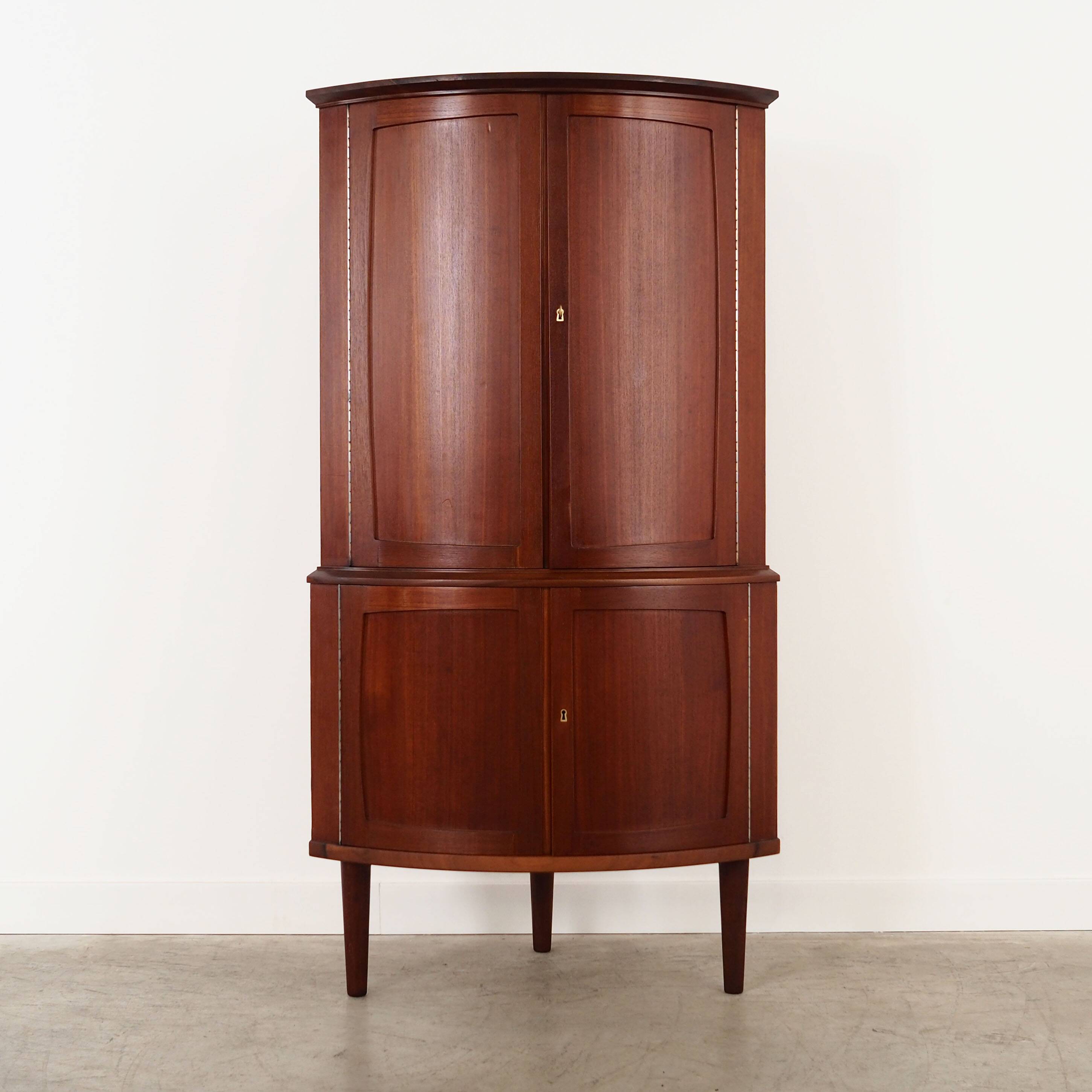 Meuble d'angle en teck, années 1970, design danois, fabrication : Danemark