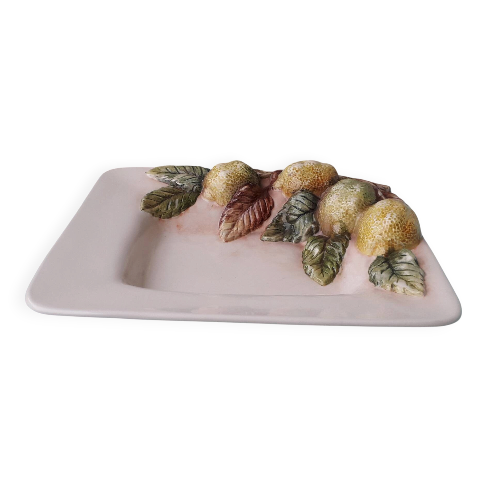 Plat en barbotine citrons
