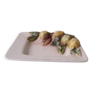 plat en barbotine citrons