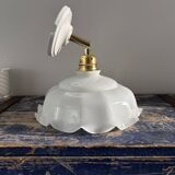 White opaline wall light