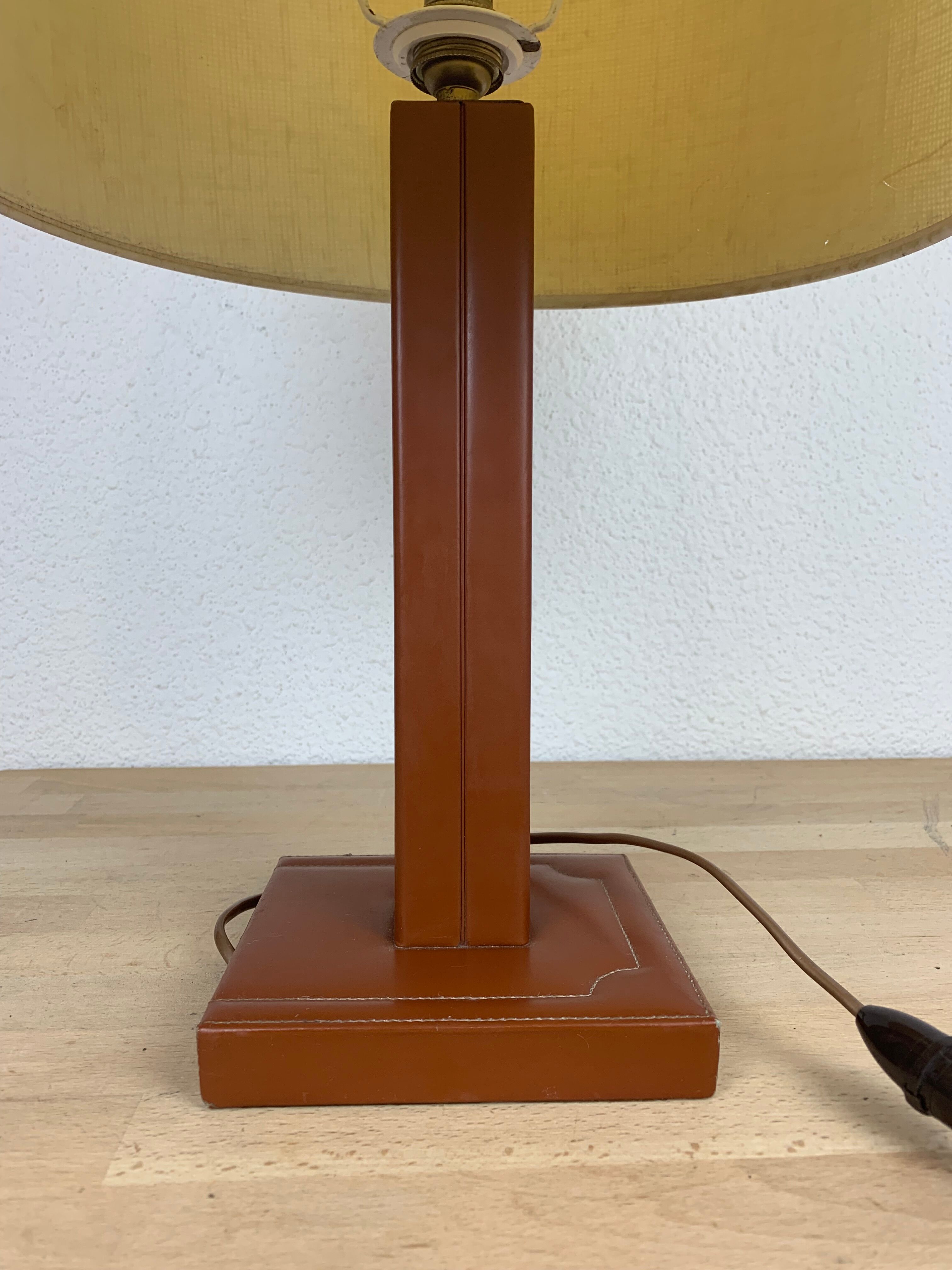 Leather lamp Le Tanneur 1970