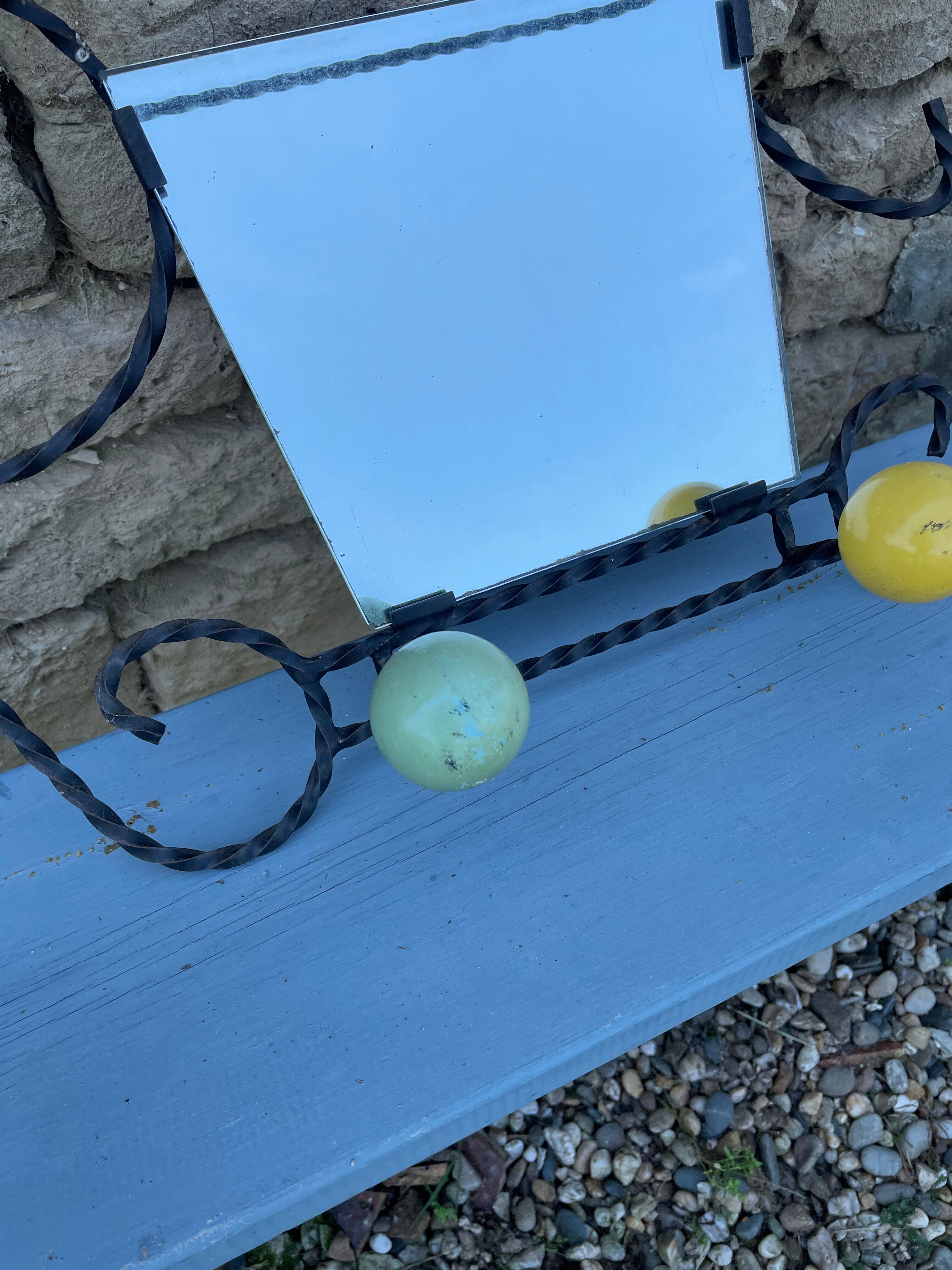 Mirror coat rack ball Year 60