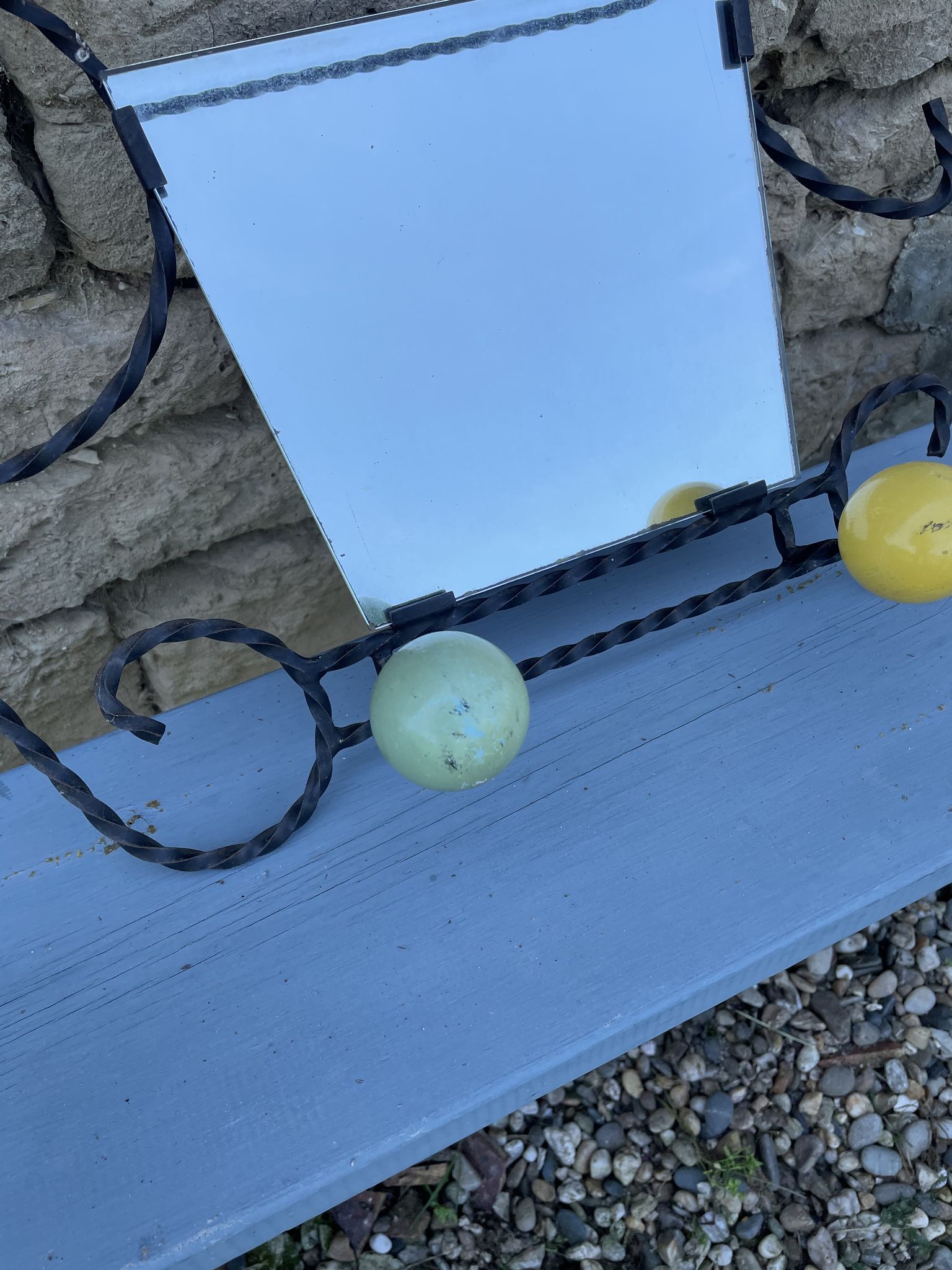 Porte-manteau miroir boule Année 60