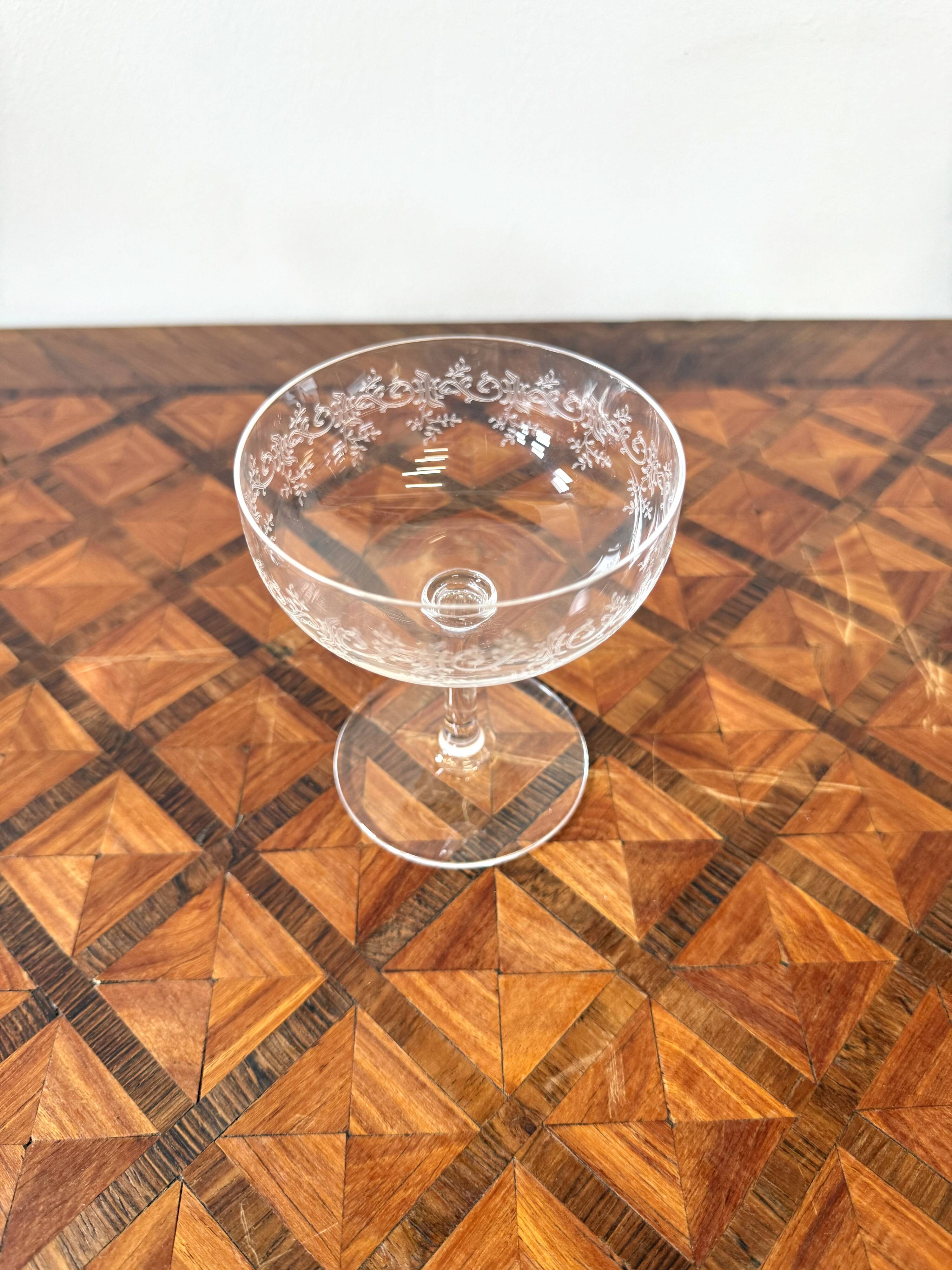 2 Baccarat champagne glasses – Sévigné model