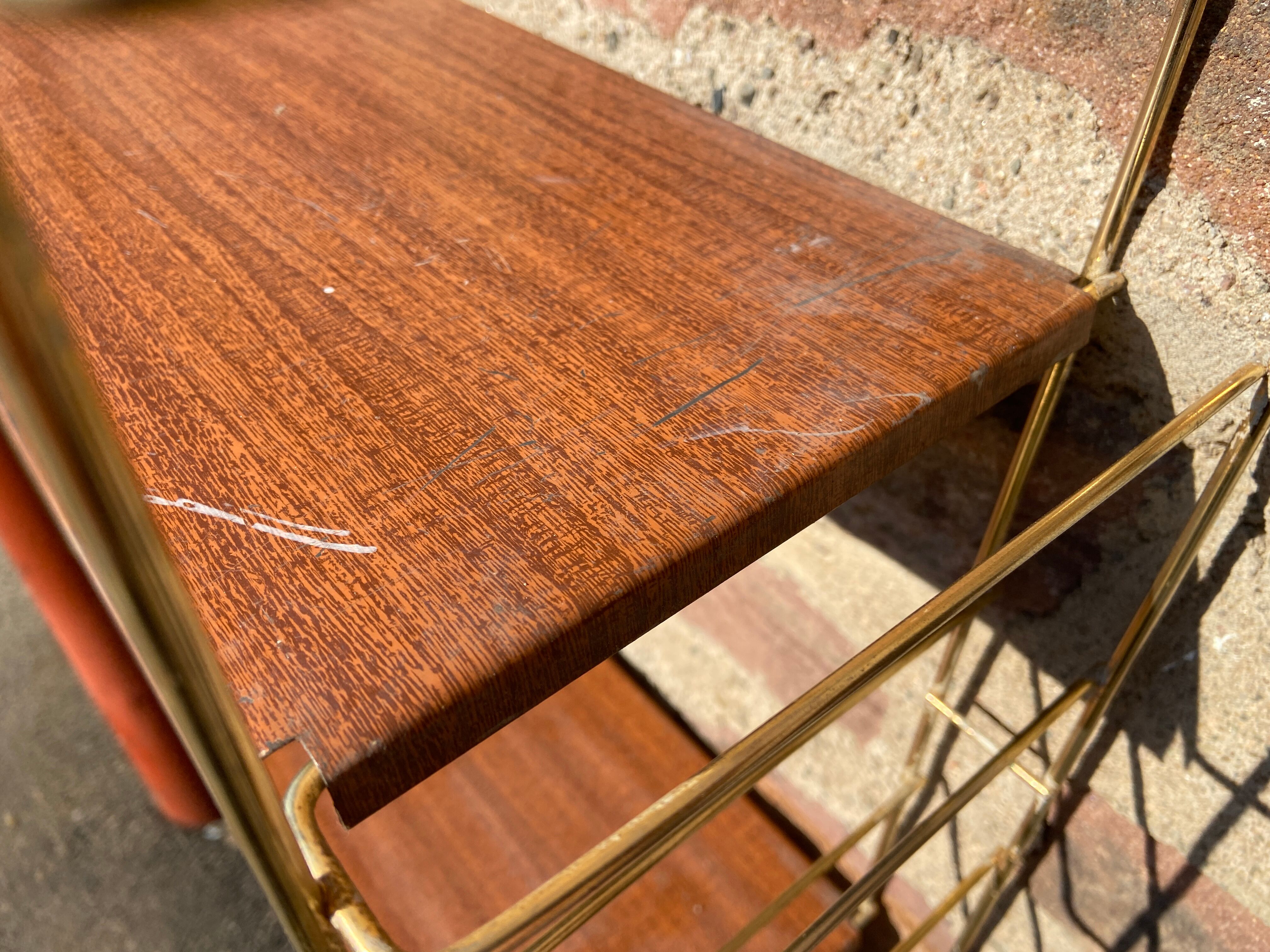 old industrial metal shelf Scandinavian shelf String 1960