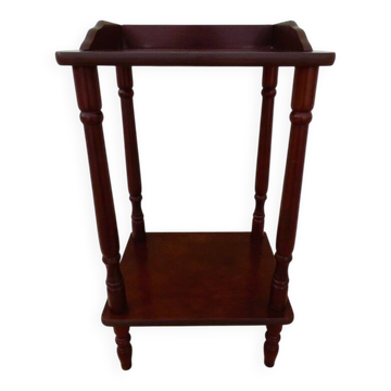 Table de nuit, sellette à 2 tablettes en bois