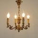 French Empire Style Bronze 4-Light Chandelier with Swan Detail Arms