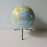 Globe, World Map Girard and Barrere 60s