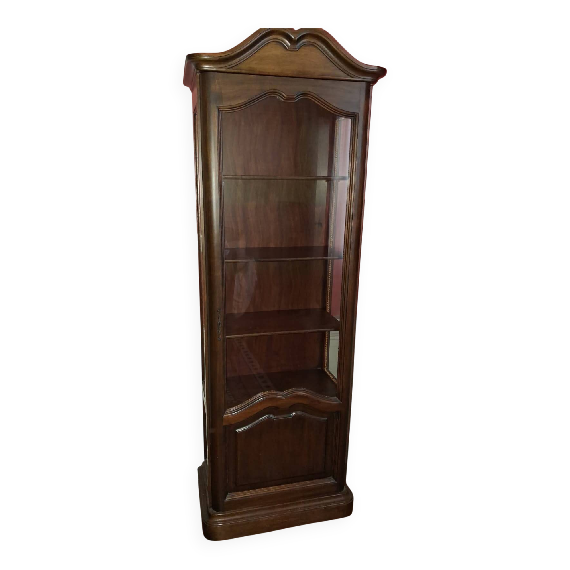 Classic style showcase in varnished wood