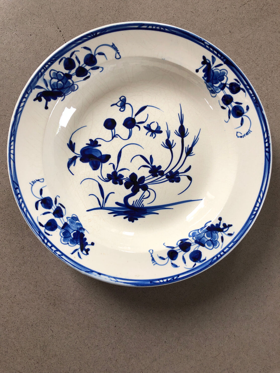 2 deep plates Tournai porcelain 20th century