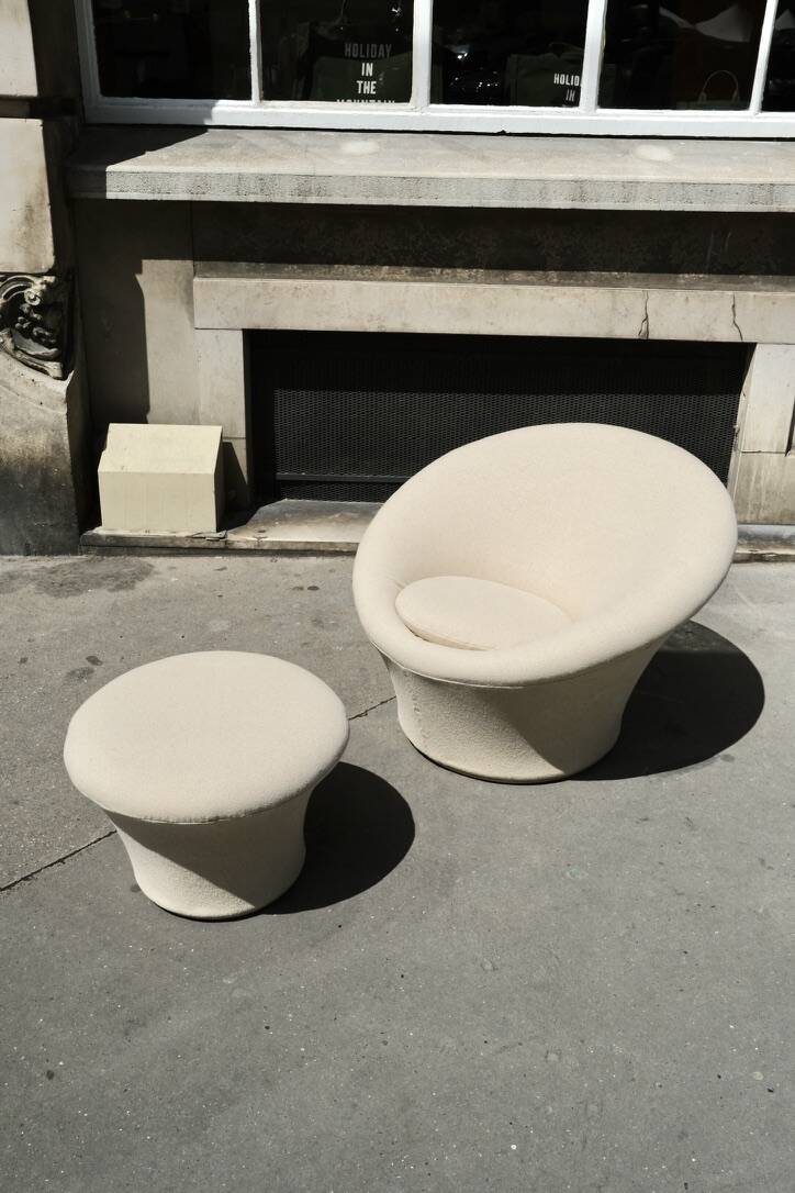 Mushroom armchair and ottoman, Pierre Paulin for Artifort, 1960s