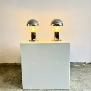 Lampe de table chromée par Motoko Ishii pour Staff Leuchten, Allemagne, années 1970.