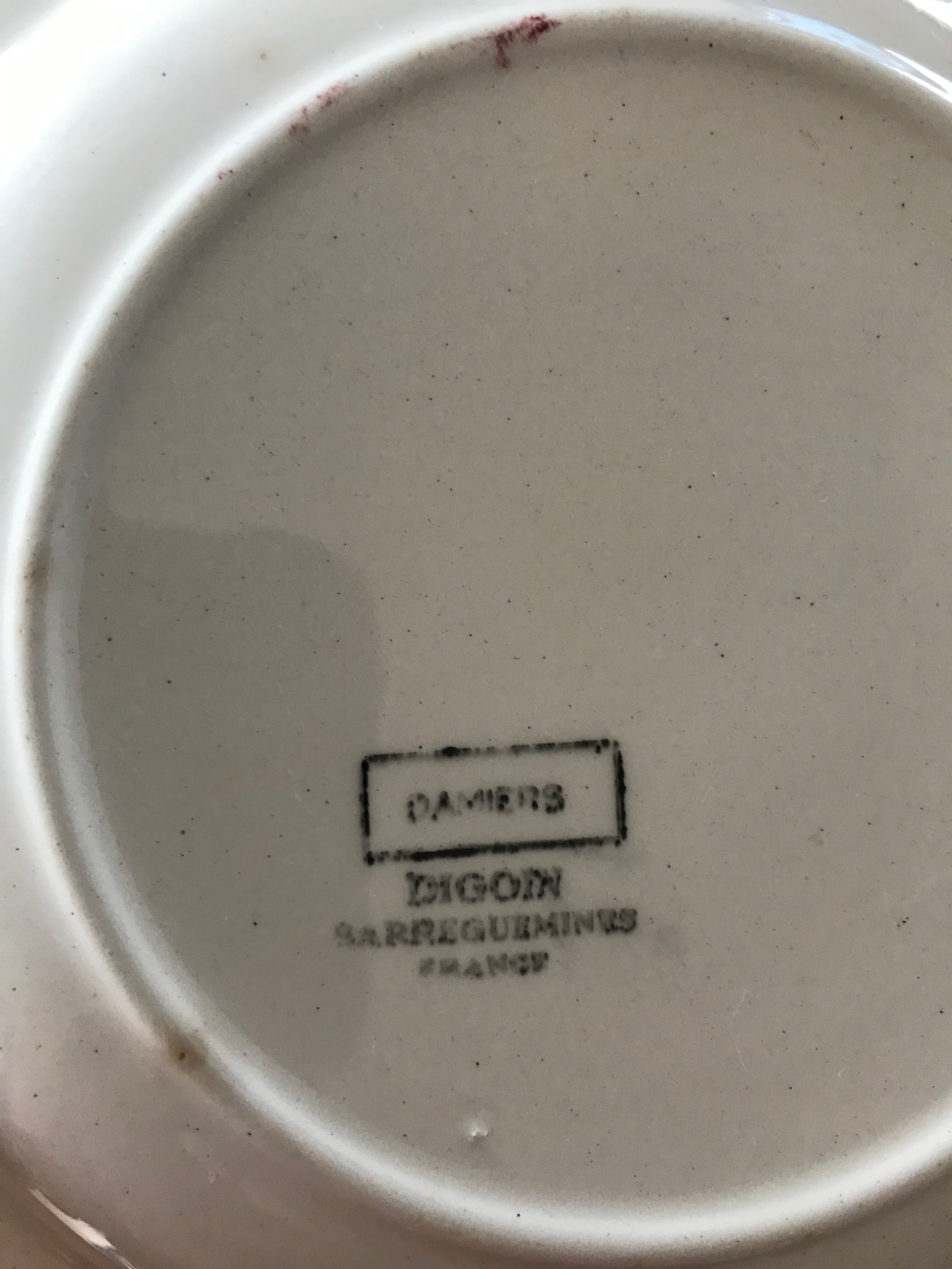 Plates Digouin Sarreguemines