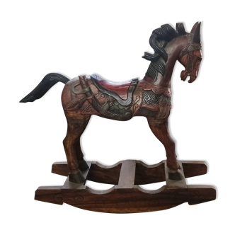 Wooden rocking horse