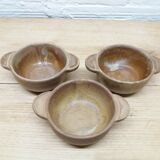 Set 3 bowls in raw sandstone