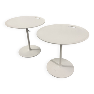 VITRA - Paire de Tables Rise Occasional Low Jasper Morrison Réglable