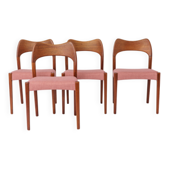 Set of 4 Arne Hovmand-Olsen Chairs for Mogens Kold 1950s Danish Mid Century