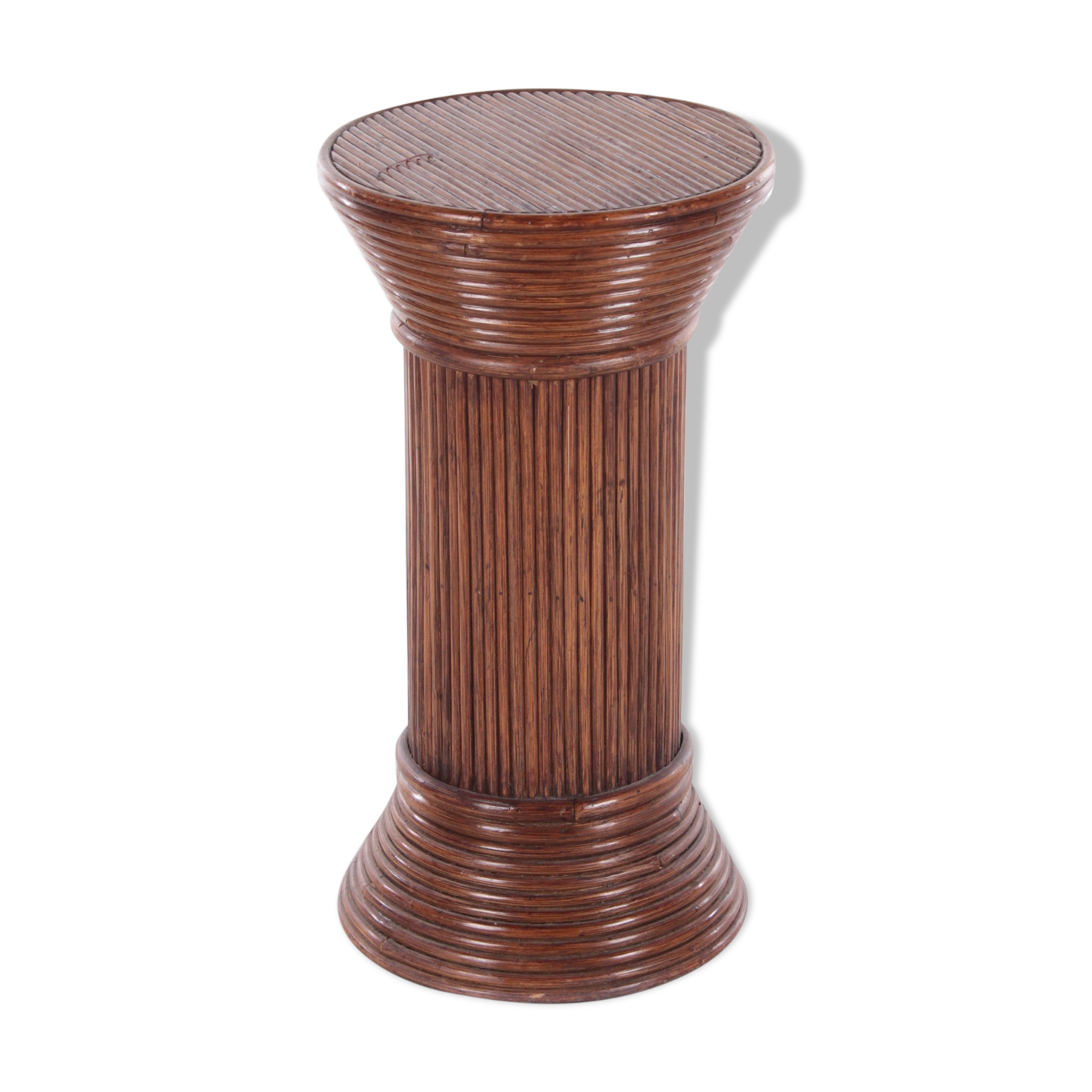Vintage bamboo plants column or pedestal 1960s