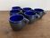 Set of 6 mid century pop 1960s glazed earthenware cups