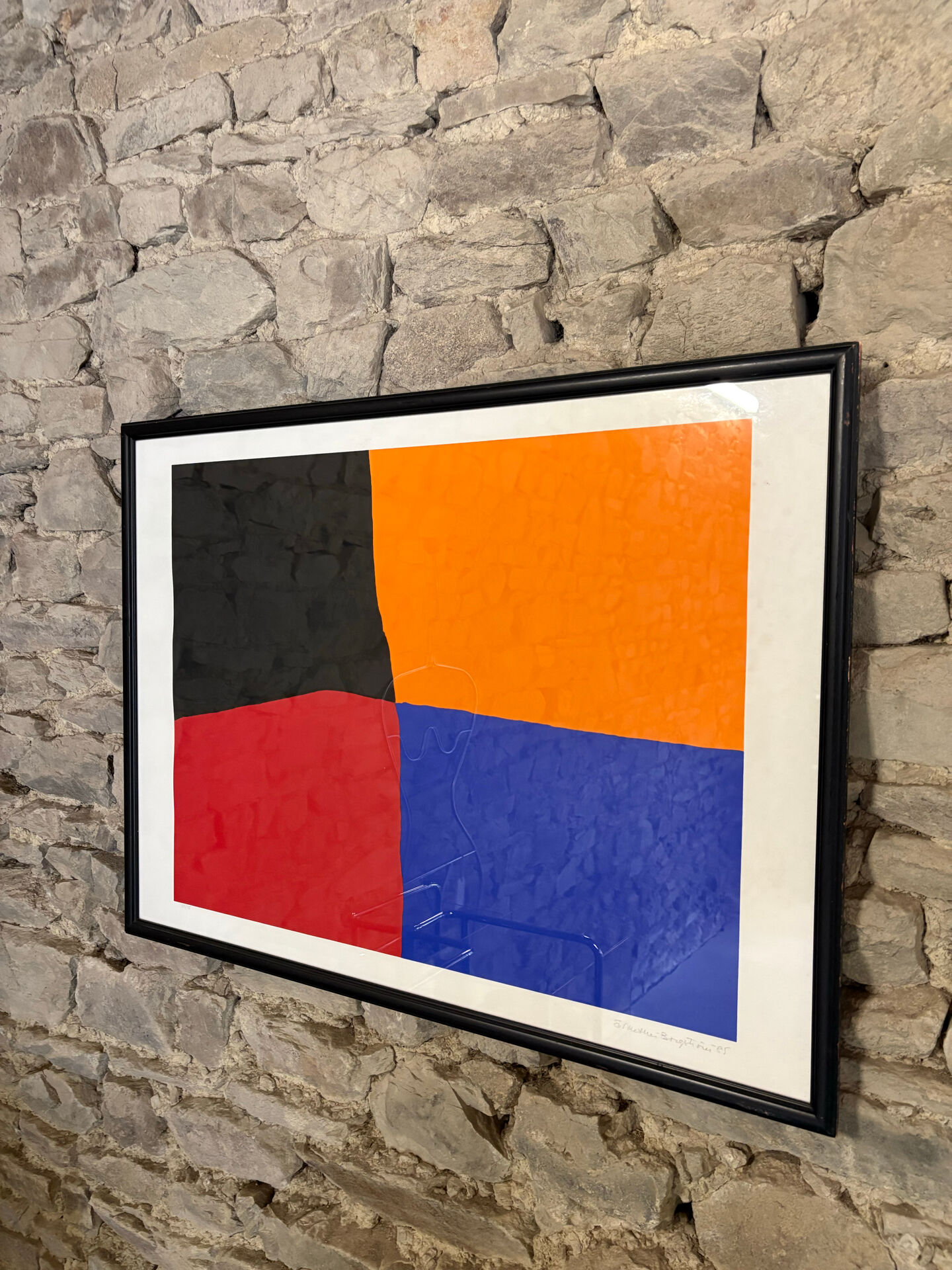 Sérigraphie « Trèfle à quatre feuilles » par E. Mether-Borgström, 1985