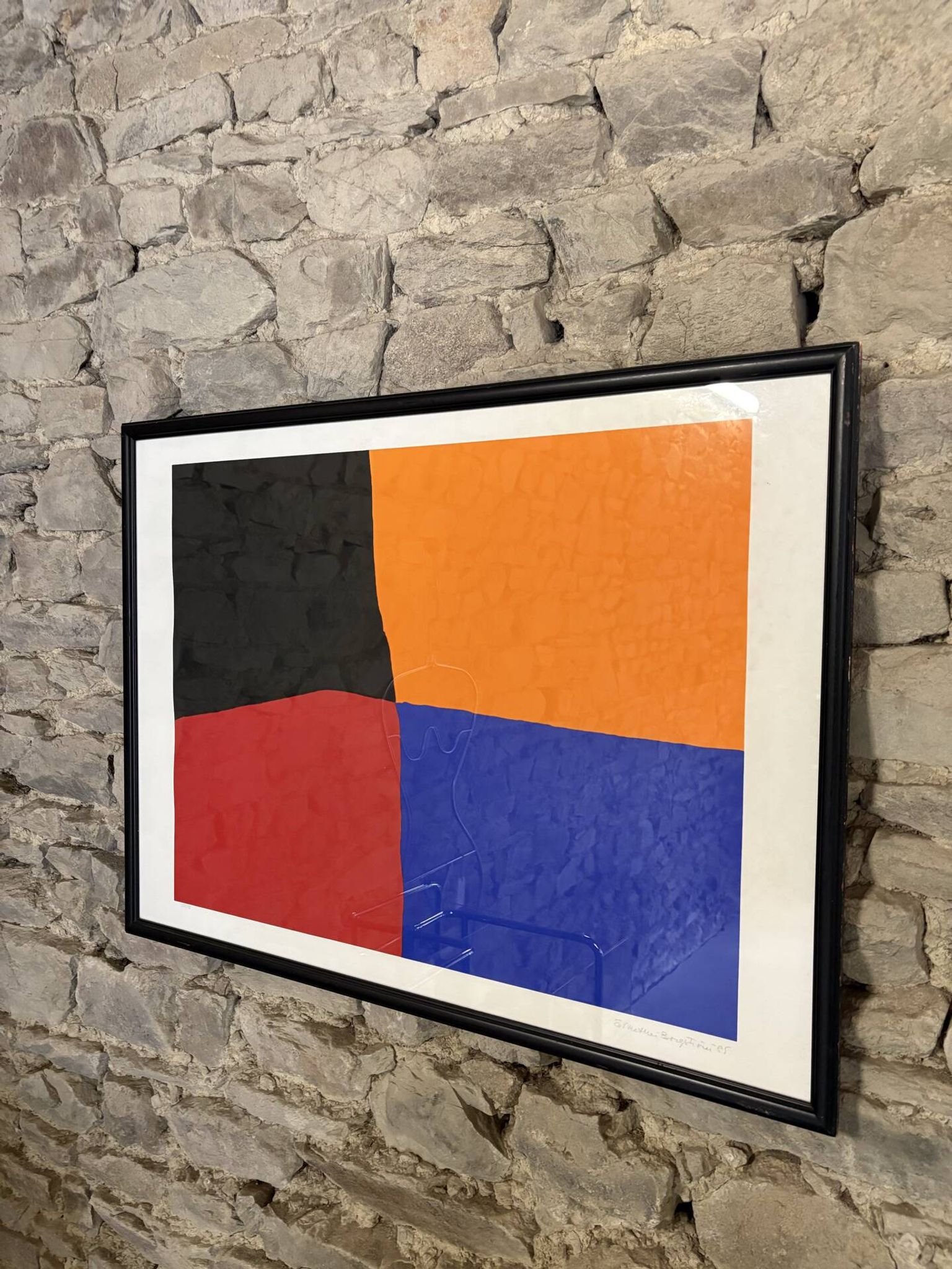 Silkscreen "Four-Leaf Clover" by E. Mether-Borgström, 1985