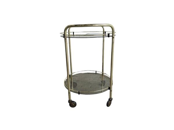 Chariot vintage « doré » / chariot de bar / chariot à thé