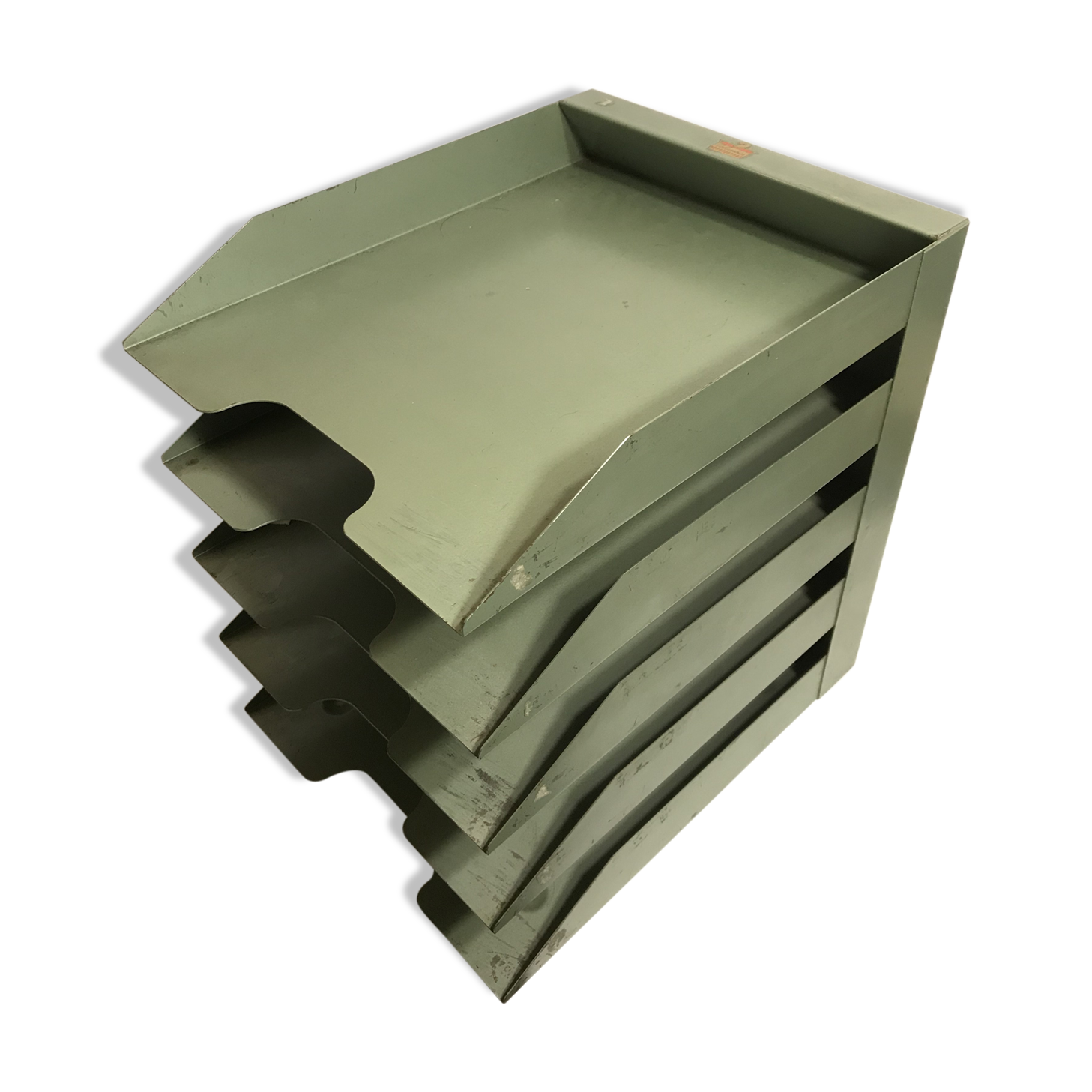 Old locker door documents Colombia metal