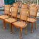 6 Louis XV cane chairs in solid wood from the 1950s