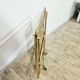 Mid-Century Folding Bar Cart – Brass and Ribbed Plexiglass – 1960s