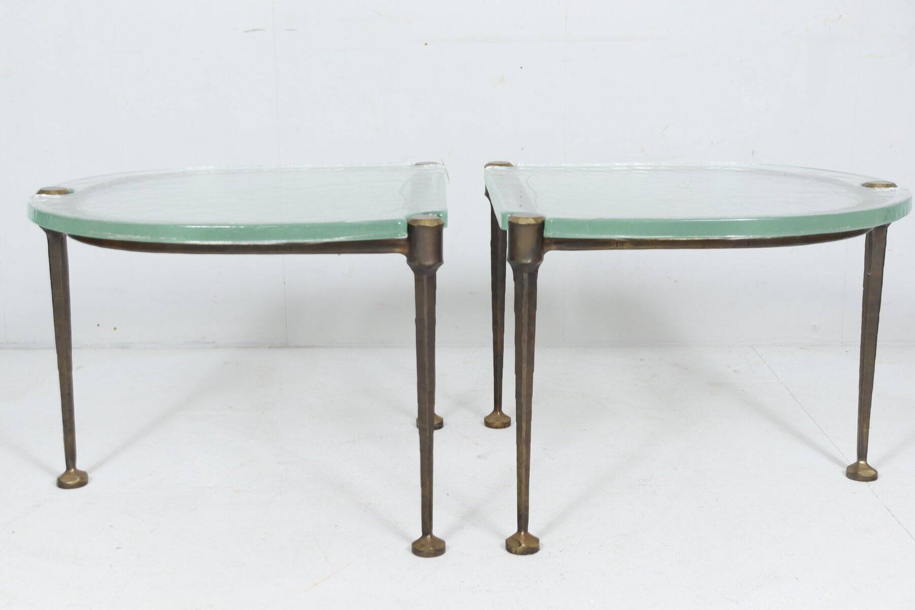 Brutalist German vintage coffee tables by Lothar Klute, 1980s, set of 2