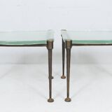 Brutalist German vintage coffee tables by Lothar Klute, 1980s, set of 2