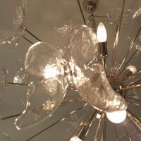 Suspension ovale en verre de murano