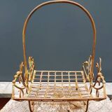 Wrought iron basket with handle small