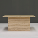Square travertine coffee table, Italy 1970