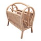 Rattan heart magazine rack